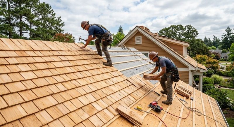 Cedar Shake Roof Construction in Evergreen, CO