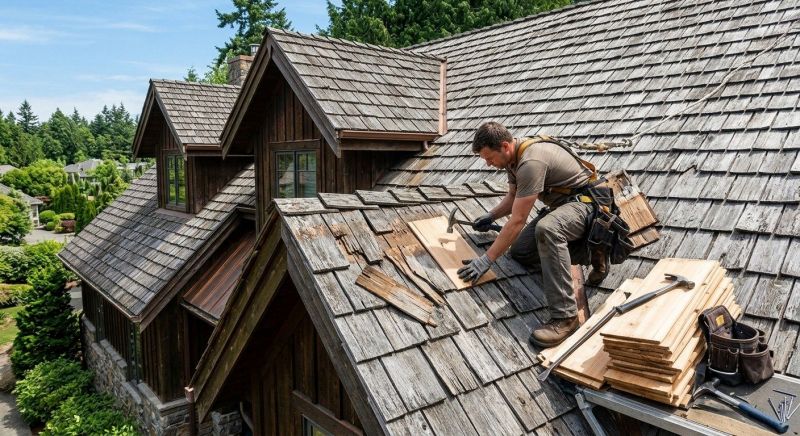 Cedar Shake Roof Repair in Broomfield, CO