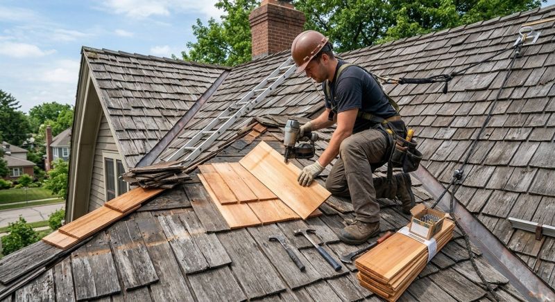 Cedar Shake Roof Repair in Parker, CO