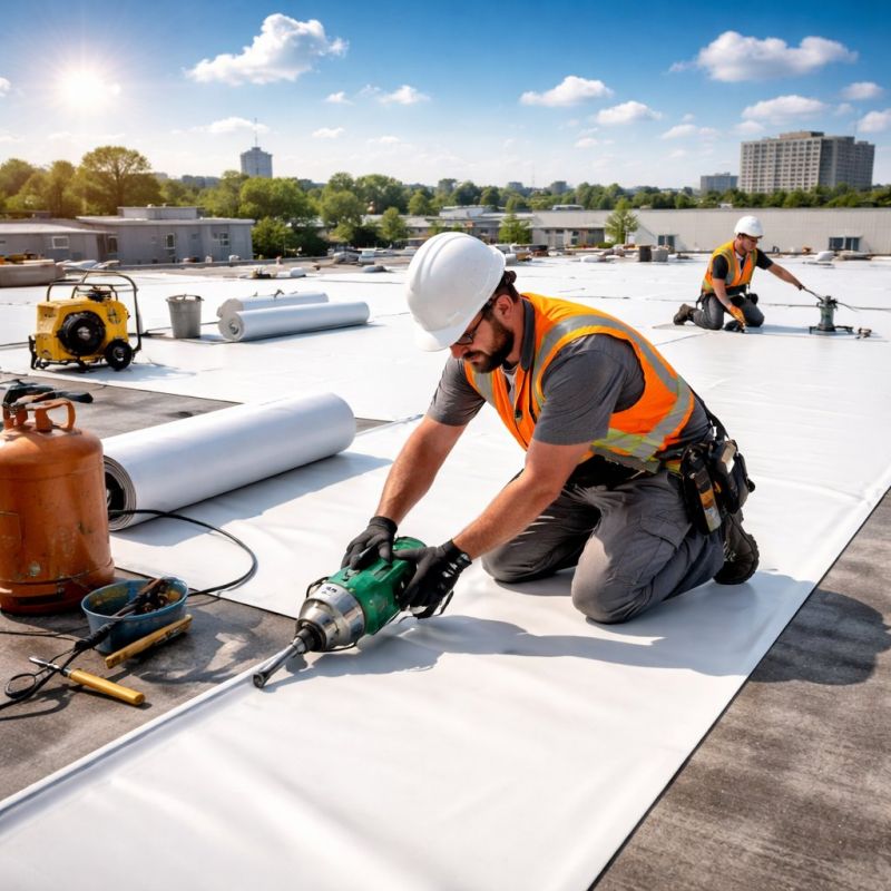 Single Ply Roof Installation in Erie, CO