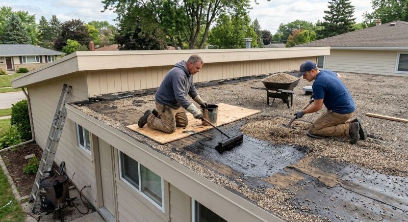 Tar And Gravel Roof Repair in Evergreen, CO